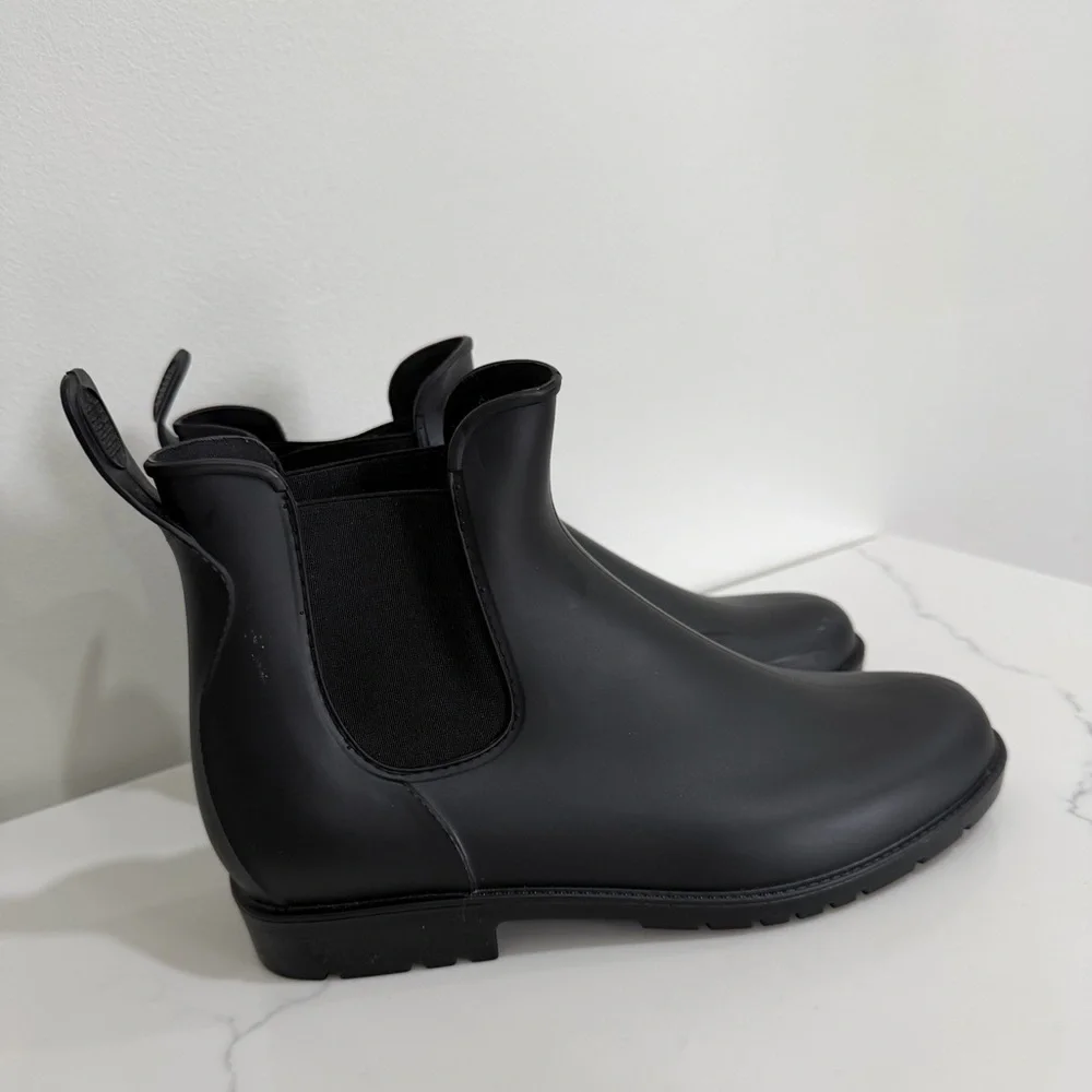 Asgard Womens Size 9 Ankle Rain Boots Waterproof Chelsea Ankle Low Black